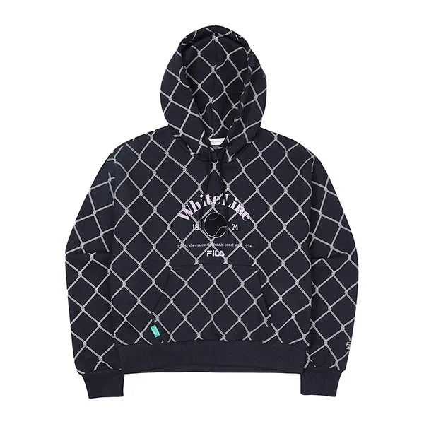 Áo Nỉ Hoodie Nữ Fila Lady Tennis Life FS2POF1361F-MUE Màu Xanh Navy