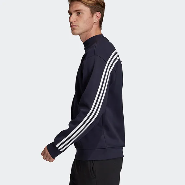 Áo Nỉ Nam Adidas Men's 3 Stripes Crew Trainer FI7952 Màu Xanh Đen Size M