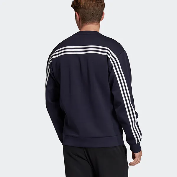 Áo Nỉ Nam Adidas Men's 3 Stripes Crew Trainer FI7952 Màu Xanh Đen Size M