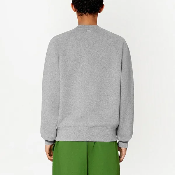 Áo Nỉ Nam Ami De Coeur Crew-Neck Sweatshirt Màu Xám