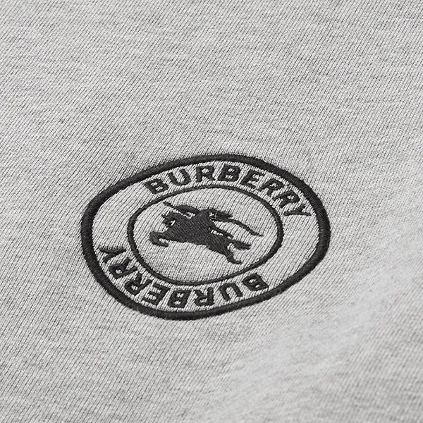 Áo Nỉ Nam Burberry Logo Embroidered Sweatshirt 1074654 Màu Xám