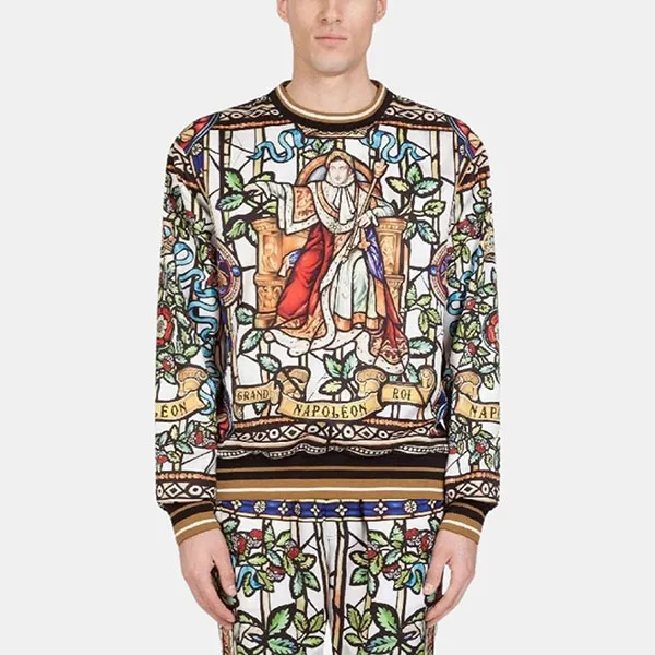 Áo Nỉ Nam Dolce & Gabbana D&G Napoleon Print G9OZ8THHMY0 Phối Màu Size 44 - Thời trang - Vua Hàng Hiệu