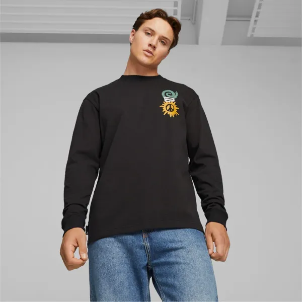 Áo Nỉ Nam Puma Downtown Sweater 62127101 Màu Đen - Thời trang - Vua Hàng Hiệu