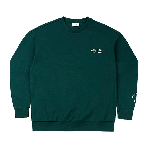 Áo Nỉ Sweater Fila Tennis Club X Smiley Half-Zip FW2SSF4S04X-DGR Màu Xanh Green - Thời trang - Vua Hàng Hiệu