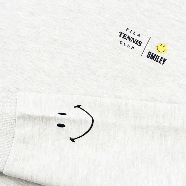 Áo Nỉ Sweater Fila Tennis Club X Smiley Half-Zip FW2SSF4S04X-LMG Màu Xám - Thời trang - Vua Hàng Hiệu