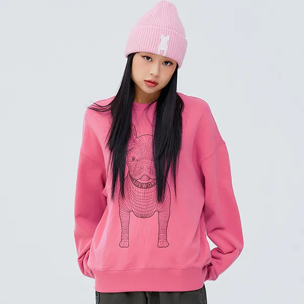 Áo Nỉ Sweater LifeWork Big Radog Sweatshirt LW235MT99 Màu Hồng - Thời trang - Vua Hàng Hiệu