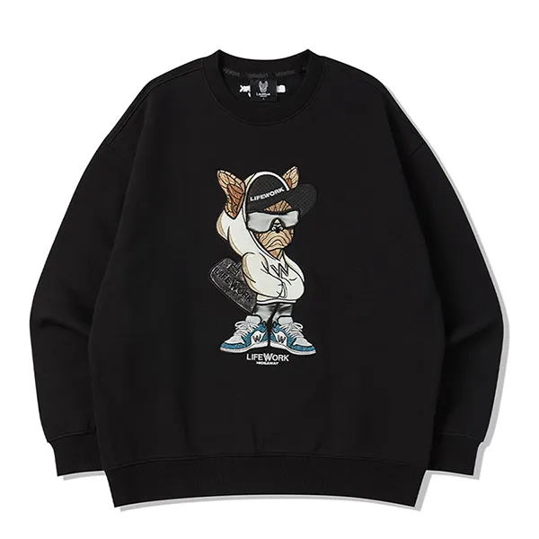Áo Nỉ Sweater LifeWork Hipdog Applique Sweatshirt LW234MT116 Màu Đen - 2