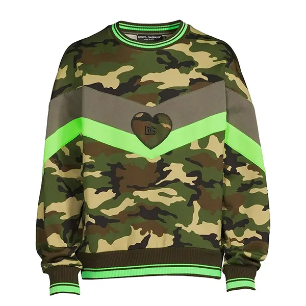 Áo Nỉ Sweater Nam Dolce & Gabbana D&G Camo Heart Phối Màu - Thời trang - Vua Hàng Hiệu