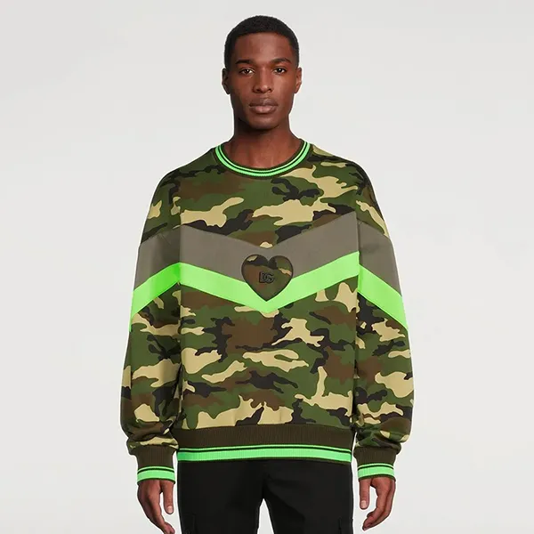 Áo Nỉ Sweater Nam Dolce & Gabbana D&G Camo Heart Phối Màu - Thời trang - Vua Hàng Hiệu