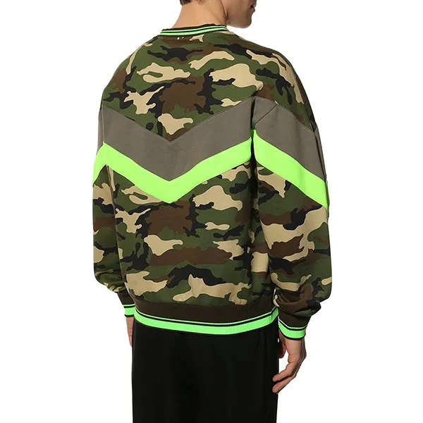 Áo Nỉ Sweater Nam Dolce & Gabbana D&G Camouflage-Print G9UZ2Z Màu Xanh Green Size 44 - Thời trang - Vua Hàng Hiệu