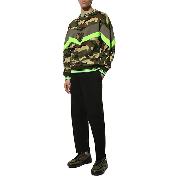 Áo Nỉ Sweater Nam Dolce & Gabbana D&G Camouflage-Print G9UZ2Z Màu Xanh Green Size 44 - Thời trang - Vua Hàng Hiệu