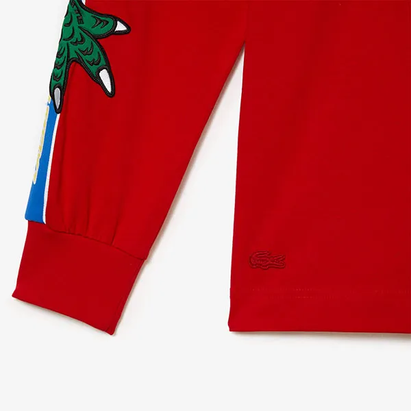 Áo Nỉ Sweater Nam Lacoste Men's Branded Band T-Shirt TH1468-51 Màu Đỏ Size M