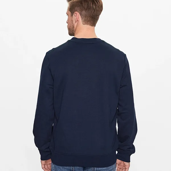 Áo Nỉ Sweater Nam Lacoste Round Neck Fleece Sweatshirt Màu Xanh Navy Size 2
