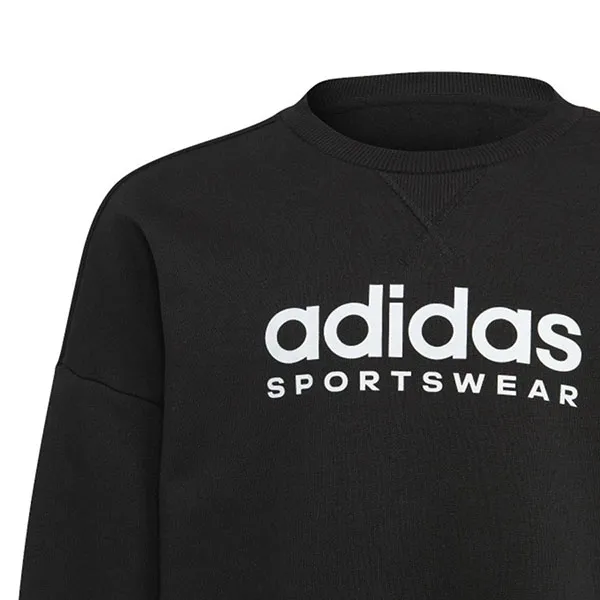 Áo Nỉ Unisex Adidas Sweat Trainer Junior Fleece Crew Neck Sweatshirt Kids IB3232-DTM31 Màu Đen Size 130 - 4