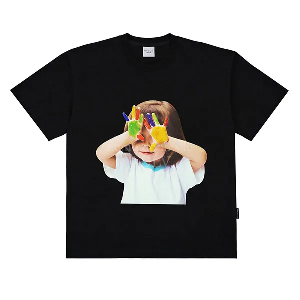 Áo Phông Acmé De La Vie ADLV Baby Face Colorful Hands Short Sleeve T-Shirt Màu Đen