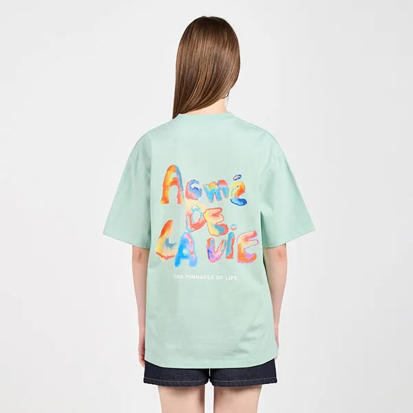 Áo Phông Acmé De La Vie ADLV Gradation Crayon Logo Short Sleeve T-Shirt Màu Xanh Mint - Thời trang - Vua Hàng Hiệu