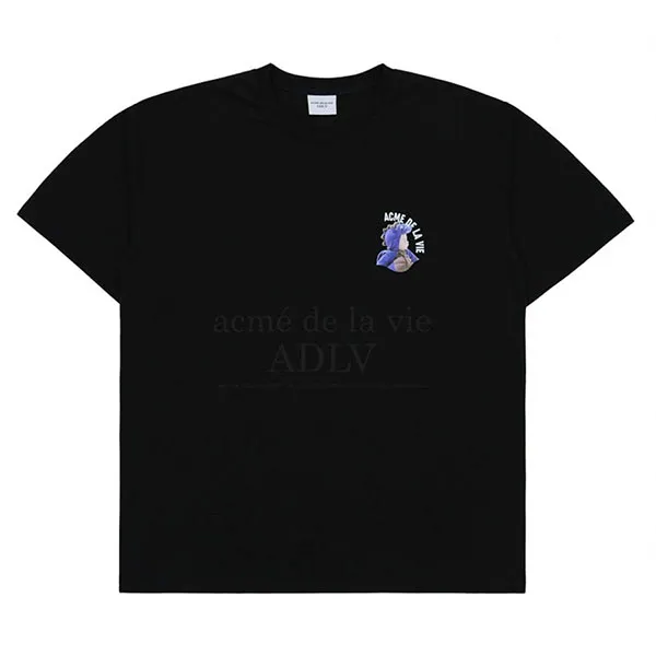Áo Phông Acmé De La Vie ADLV Mini Baby Face Purple Dinosaur T-Shirt Màu Đen - Thời trang - Vua Hàng Hiệu
