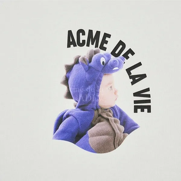 Áo Phông Acmé De La Vie ADLV Mini Baby Face Purple Dinosaur T-Shirt Màu Kem - Thời trang - Vua Hàng Hiệu