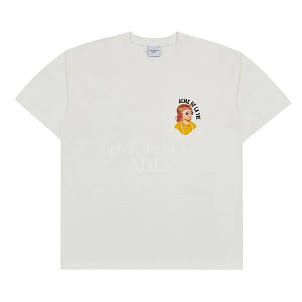 Áo Phông Acmé De La Vie ADLV Mini Baby Face Yellow T-Shirt Màu Kem - Thời trang - Vua Hàng Hiệu