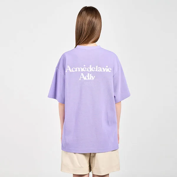 Áo Phông Acmé De La Vie ADLV Rounding Logo Waffle Short Sleeve T-Shirt Màu Tím - Thời trang - Vua Hàng Hiệu