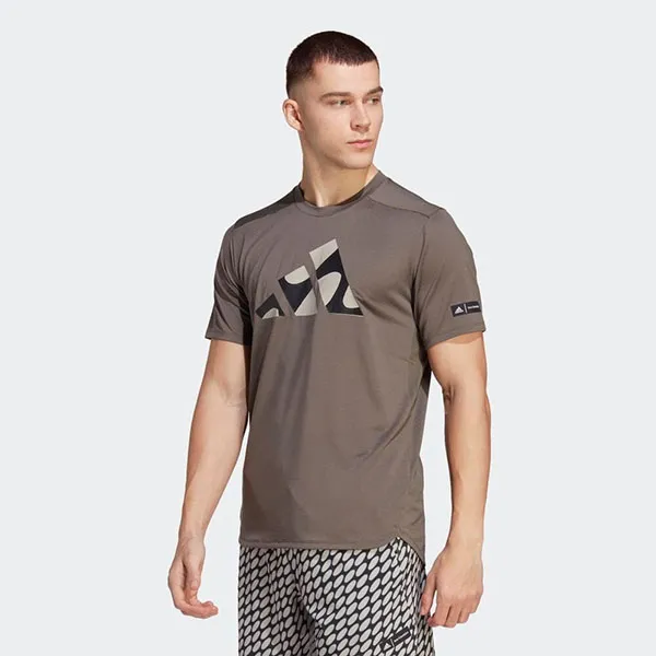 Áo Phông Nam Adidas Training Tshirt ENC02 HR8207 Màu Nâu Size XS