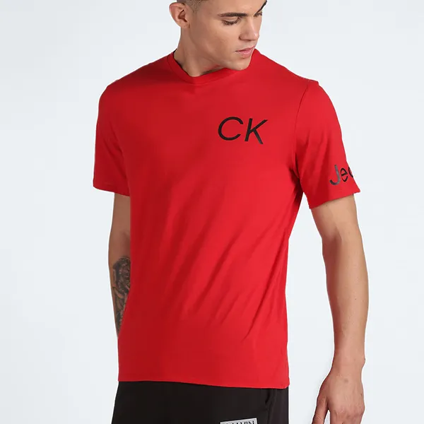 Áo Phông Nam Calvin Klein CK Cotton Tshirt SP40591885 GC05 Màu Đỏ Size M - Thời trang - Vua Hàng Hiệu