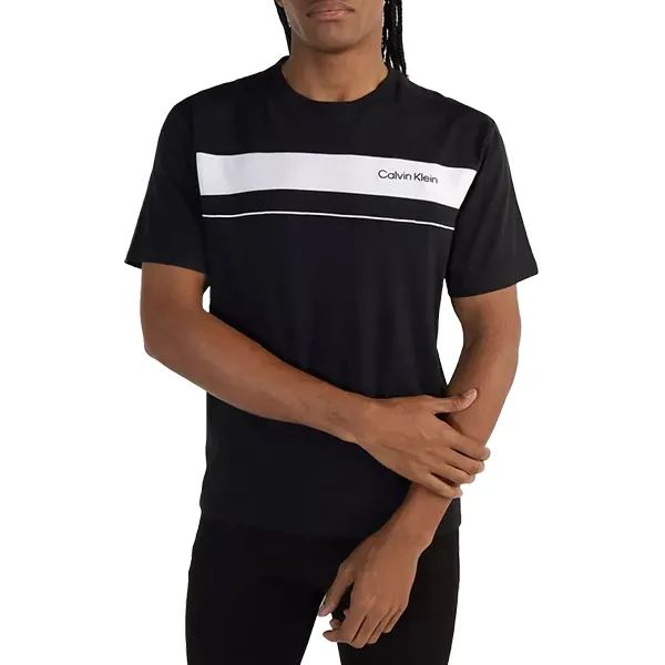 Áo Phông Nam Calvin Klein CK Tshirt Sọc Trắng SP40591513 Màu Đen Size L - Thời trang - Vua Hàng Hiệu