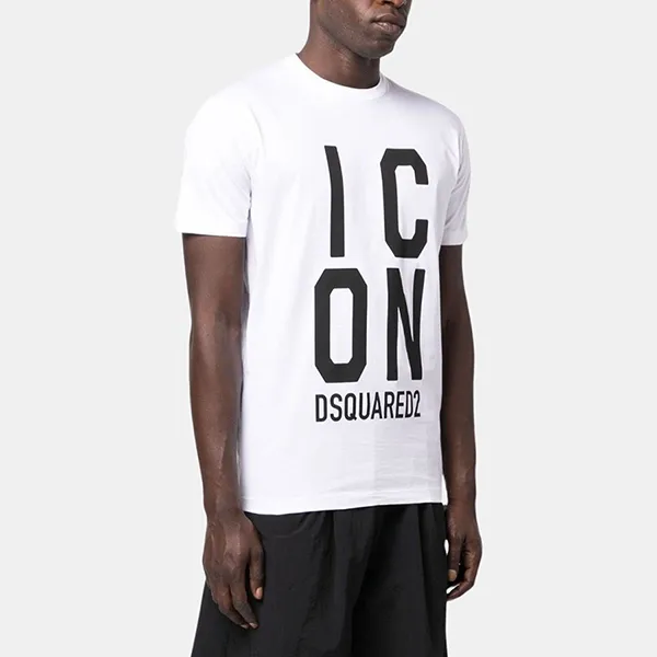 Áo Phông Nam Dsquared2 Icon Tshirt S79GC0077S23009 Màu Trắng Size XS