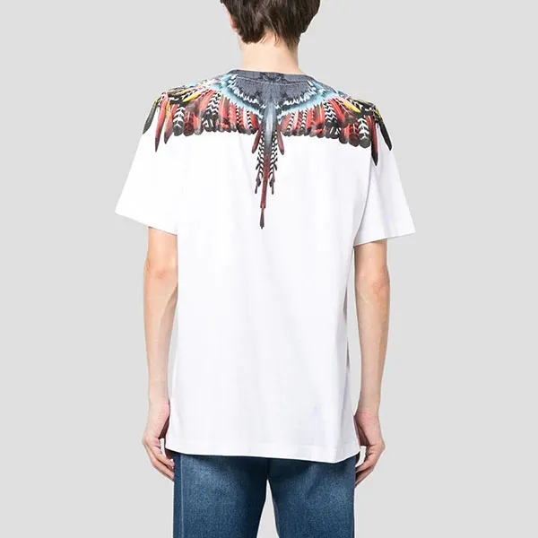 Áo Phông Nam Marcelo Burlon White With Grizzly Wings Printed Tshirt CMAA018S23JER0020125 Màu Trắng - Thời trang - Vua Hàng Hiệu