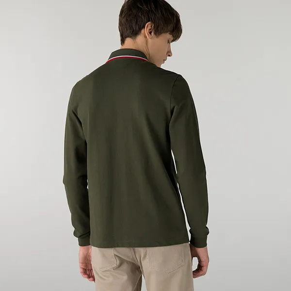 Áo Polo Dài Tay Nam Lacoste PH2215 15H Màu Xanh Olive - Thời trang - Vua Hàng Hiệu