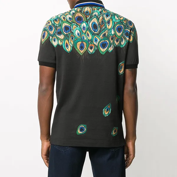 Áo Polo Nam Dolce & Gabbana D&G Feather-Print G8KK1TFI79W Màu Đen Size 48
