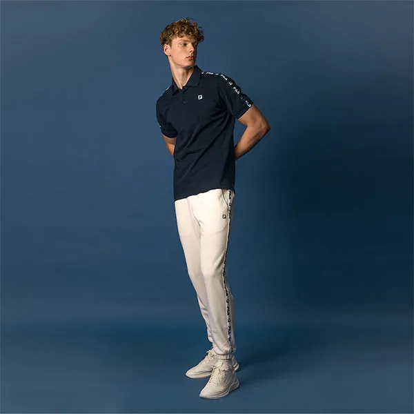 Áo Polo Nam Fila Logo Tape Regular Fit FW2TSF4167M-NVY Màu Xanh Navy