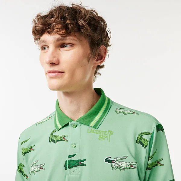 Áo Polo Nam Lacoste Golf Crocodile Print Polo Shirt DH5181 Màu Xanh Green Size 3 - Thời trang - Vua Hàng Hiệu