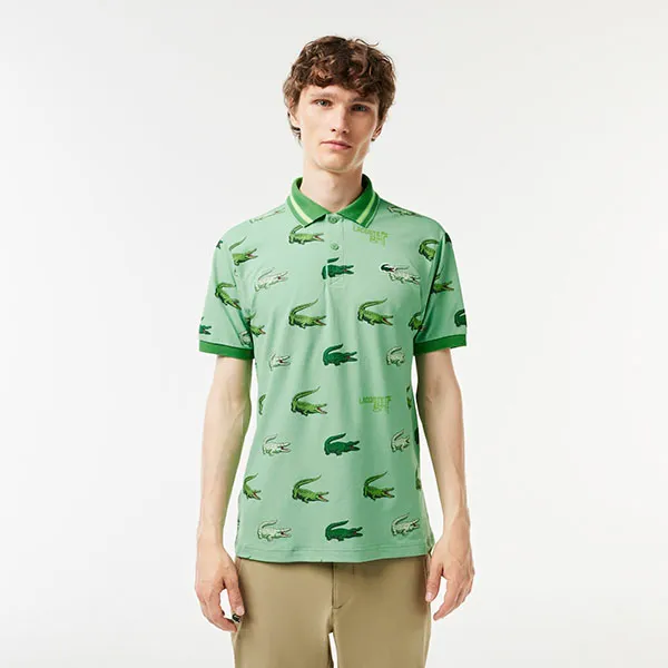 Áo Polo Nam Lacoste Golf Crocodile Print Polo Shirt DH5181 Màu Xanh Green Size 3 - Thời trang - Vua Hàng Hiệu