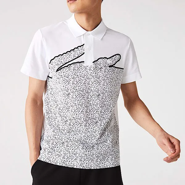 Áo Polo Nam Lacoste PH332551001-PC04 Màu Trắng Họa Tiết Size S