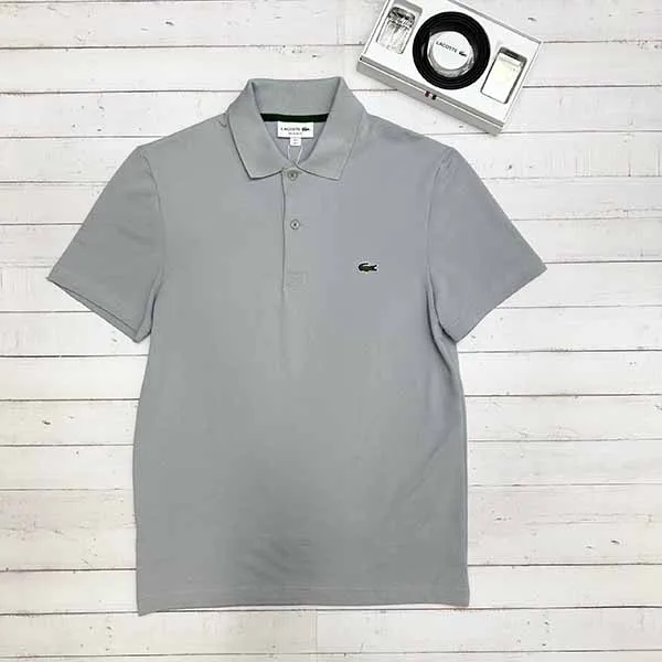 Áo Polo Nam Lacoste Regular FIT Ottoman DH0783 00 6SY Màu Xám Size 3