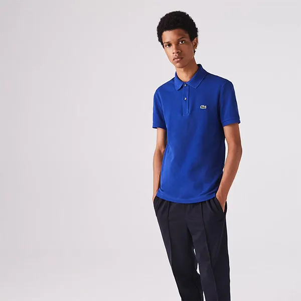 Áo Polo Nam Lacoste Slim Fit Petit Piqué Cotton Polo Bleu BDM PH4012-00-BDM Màu Xanh Biển Size 5 - Thời trang - Vua Hàng Hiệu