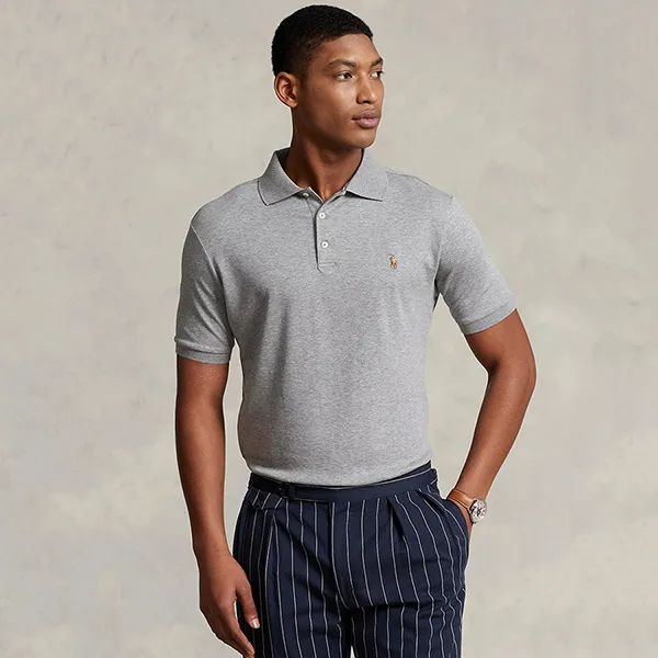 Áo Polo Nam Ralph Lauren 710832749036 -GP02 Màu Xám Nhạt Size M - Thời trang - Vua Hàng Hiệu