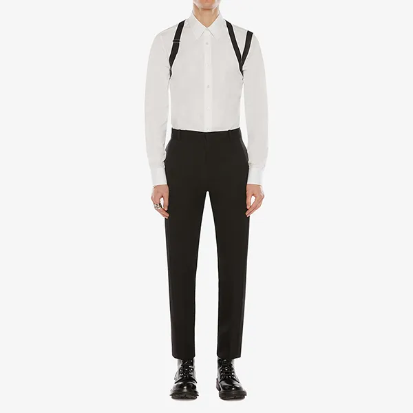 Áo Sơ Mi Nam Alexander Mcqueen Cage Harness Shirt In White Màu Trắng Size S - Thời trang - Vua Hàng Hiệu