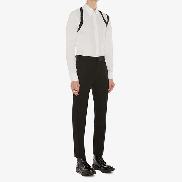 Áo Sơ Mi Nam Alexander Mcqueen Cage Harness Shirt In White Màu Trắng Size S - Thời trang - Vua Hàng Hiệu