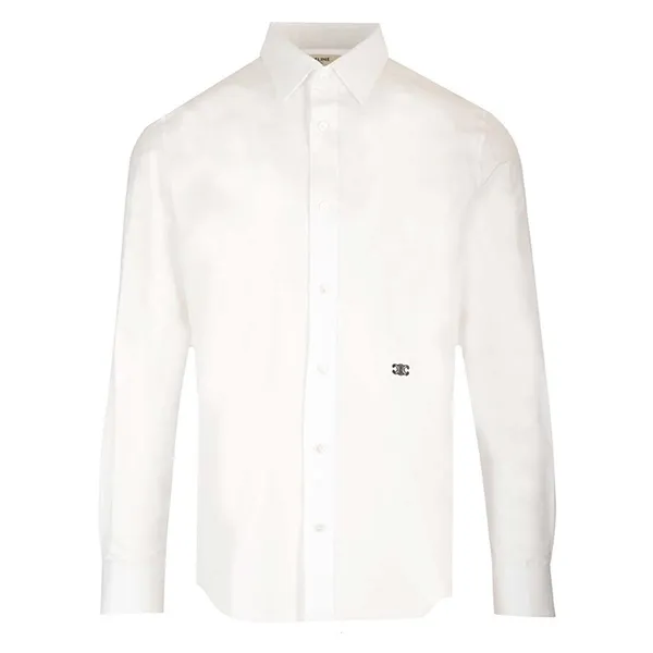 Áo Sơ Mi Nam Celine White With Logo Embroidered 2C86A091F01BC Màu Trắng - Thời trang - Vua Hàng Hiệu