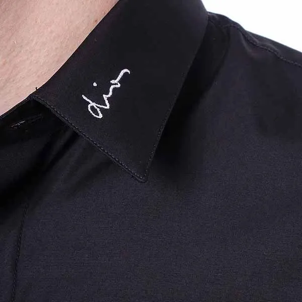Áo Sơ Mi Nam Dior Embroidered Cotton Shirt Màu Đen - 4