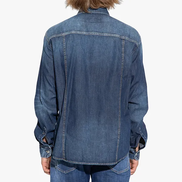 Áo Sơ Mi Nam Dsquared2 Fashionable Long Sleeved Men's Denim Shirt S79DL0035S30341470 Màu Xanh Denim - Thời trang - Vua Hàng Hiệu
