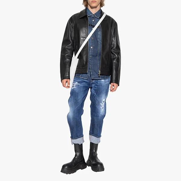 Áo Sơ Mi Nam Dsquared2 Fashionable Long Sleeved Men's Denim Shirt S79DL0035S30341470 Màu Xanh Denim - Thời trang - Vua Hàng Hiệu