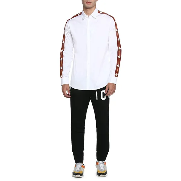 Áo Sơ Mi Nam Dsquared2 White Contrast Tape Formal Shirt 0105007235A21008 Màu Trắng Size 50