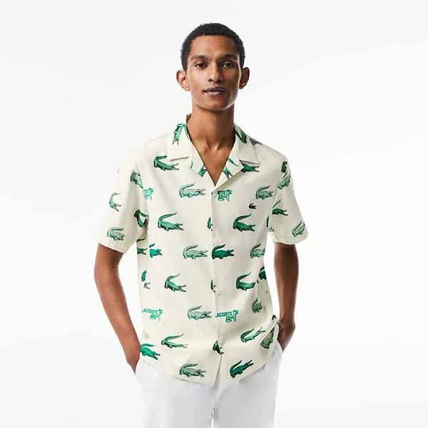 Áo Sơ Mi Nam Lacoste Golf CH56195170V Màu Trắng Hoạ Tiết Size XS - Thời trang - Vua Hàng Hiệu