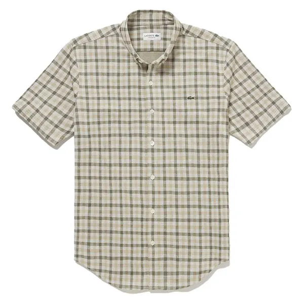 Áo Sơ Mi Nam Lacoste Regular Fit CH9874L 316 Màu Nâu Nhạt Size 41