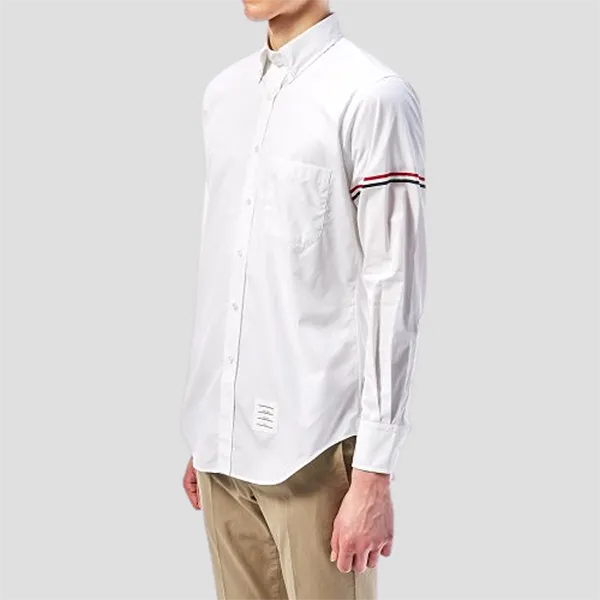 Áo Sơ Mi Nam Thom Browne Arm Band Button Down Oxford MWL001E 03113 100 Màu Trắng - Thời trang - Vua Hàng Hiệu