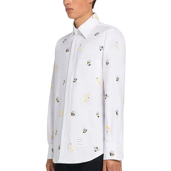 Áo Sơ Mi Nam Thom Browne Birds And Bees Straight Fit Shirt MWL272EE0321996 Màu Trắng - Thời trang - Vua Hàng Hiệu
