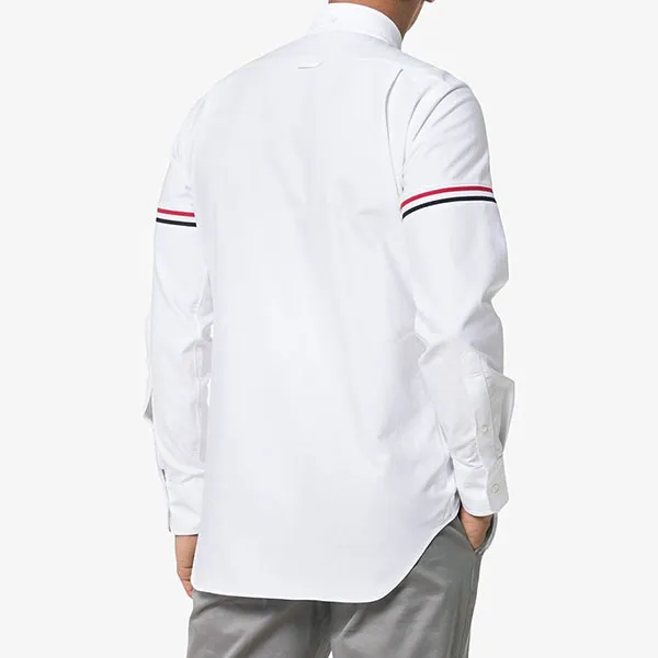 Áo Sơ Mi Nam Thom Browne Seamed Elastic Long Shirt MWL270A00139 Màu Trắng - Thời trang - Vua Hàng Hiệu